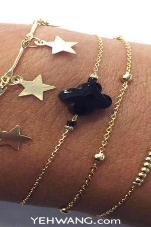 bracelet one clover rose plaqué couleur or h5 Image2